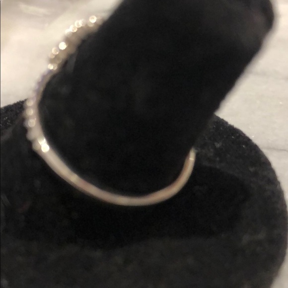 Cubic Zirconia Sterling Silver Dainty Flower Wrap Ring,Boutique- sz 7 or 8 - Picture 6 of 8